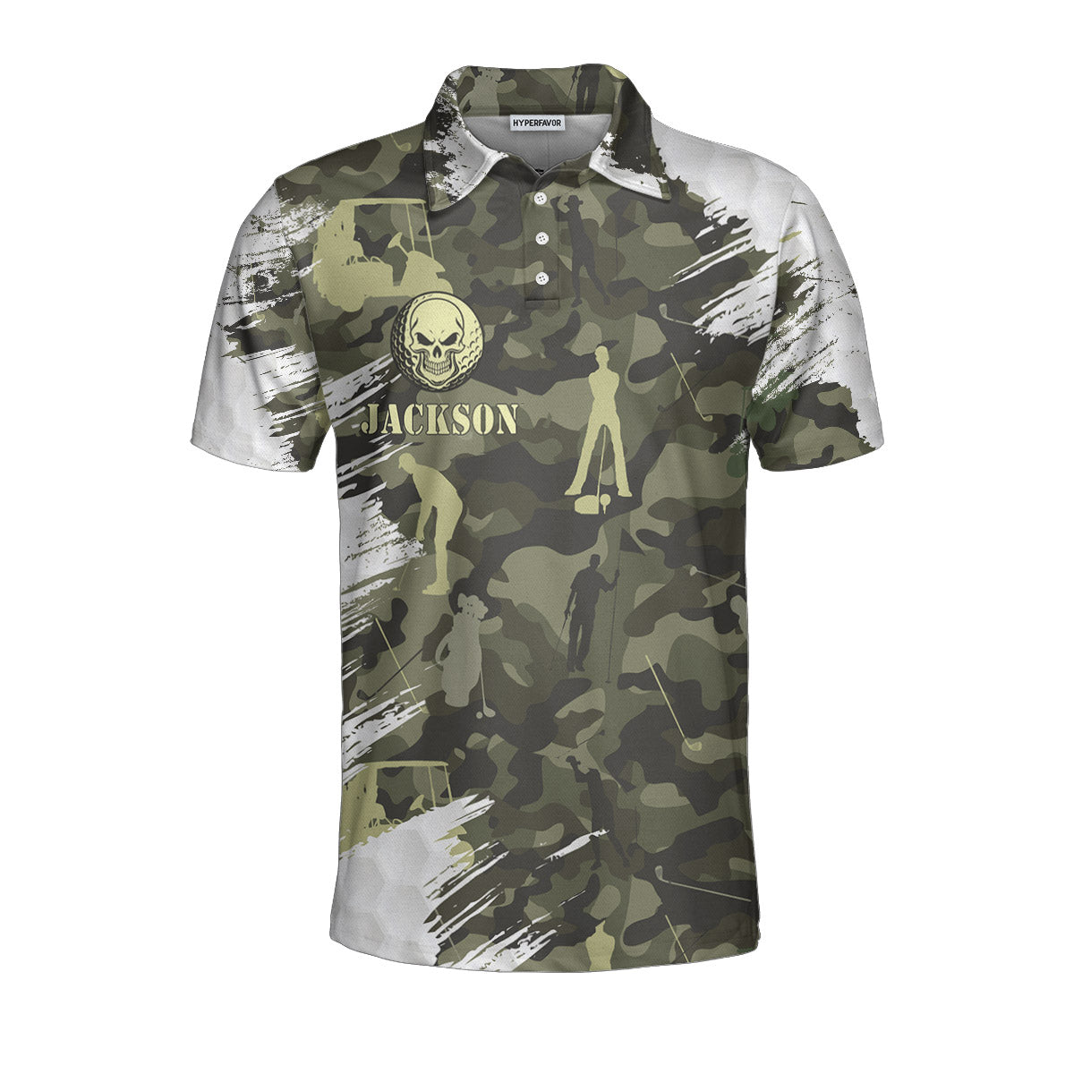 Your Hole Is My Goal Skull Golfer Custom Polo Shirt, Personalized Golf Shirt - Perfect Gift For Men