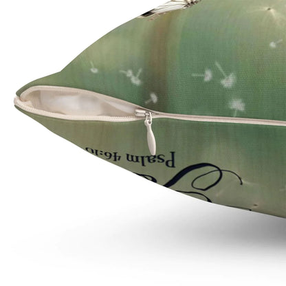 Jesus Pillow - Be Still and Know Psalm 46:10, Dandelion Butterfly Christian pillow