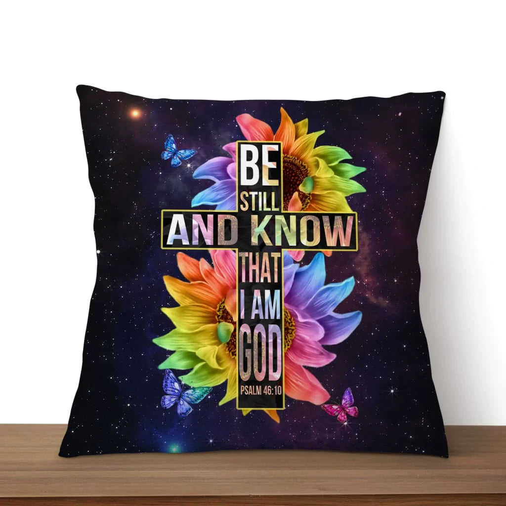 Jesus Pillow - Be still and know that I am God throw pillow, Christian pillows