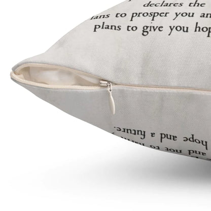 Bible Verse Pillow - Jesus Pillow - Blue Baby Flowers, Hummingbirds, Wooden Cross Pillow - Gift For Christian-  Jeremiah 29:11 NIV Pillow