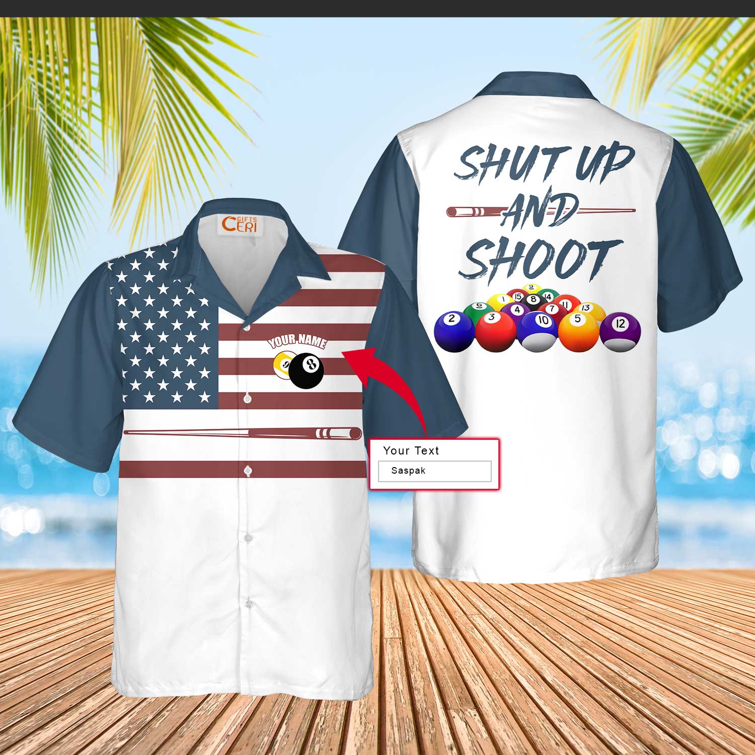 Billiard Custom Shirt, Pool Player Custom Name Men Hawaiian Shirt, Personalized Aloha Shirt For Billiards Player, Billiard Team, Billiards Lovers