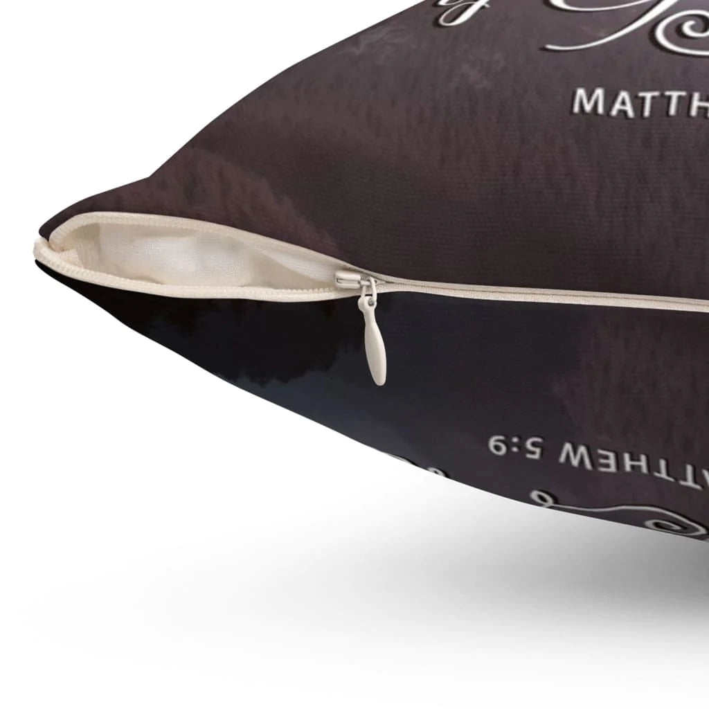 Bible Verse Pillow - Jesus Pillow - Gift For Christian- Blessed Are The Peacemakers Matthew 5:9 Pillow