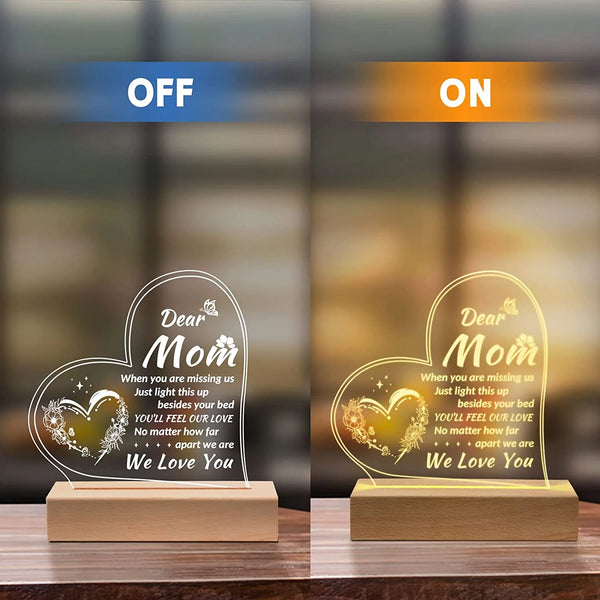 Smallduuck Personalized Mom Photo Light Custom Mom Picture Frame Acrylic  Plaque Night Light Decor Light Mother's Day Birthday Gifts for Mom from  Daughter Son(Style 10) 