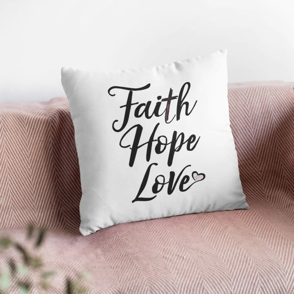 Jesus Pillow - Heart Pillow - Gift For Christian - Faith hope Love Throw Pillow