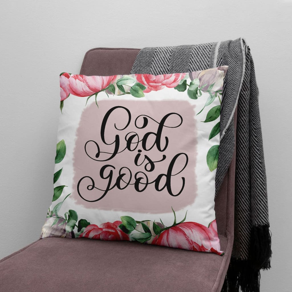 Bible Verse Pillow - Jesus Pillow - Gift For Christian - God Is Good Christian Pillow