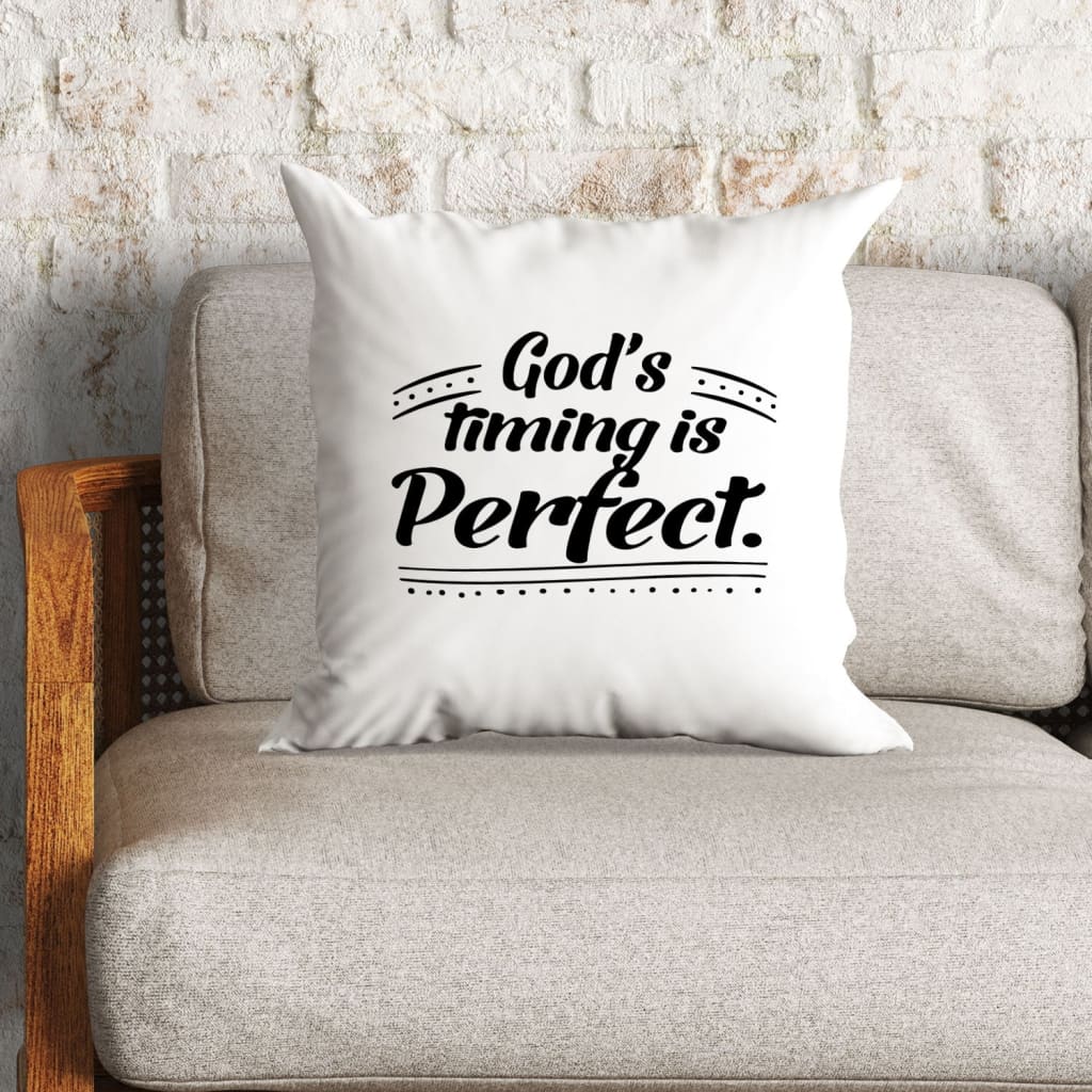 Jesus Pillow - Gift For Christian - God's timing is perfect Throw Pillow