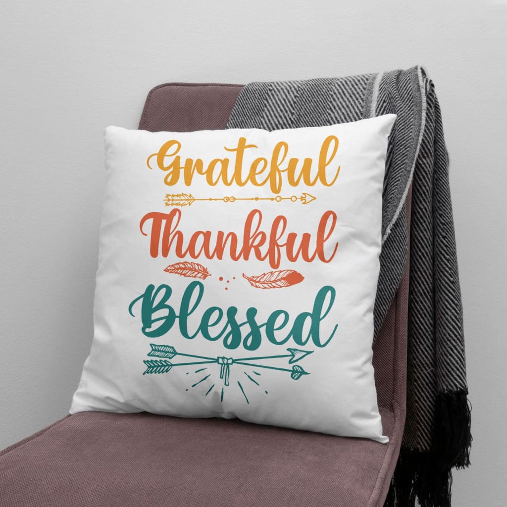 Jesus Pillow - Arrow, Feather Pillow - Gift For Christian - Grateful Thankful Blessed Throw Pillow