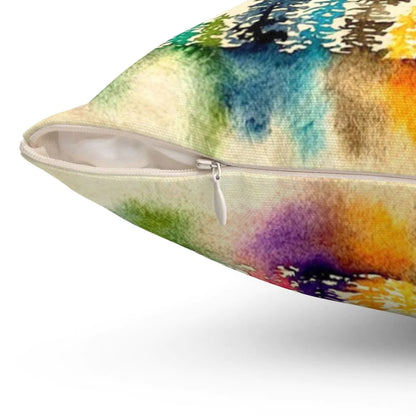 Bible Verse Pillow - Jesus Pillow - Colorful Trees, Hummingbirds Pillow - Gift For Christian - He Heals The Brokenhearted Psalm 147:3 Pillow