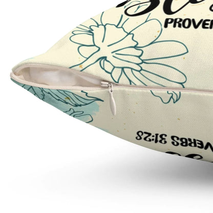 Bible Verse Pillow - Jesus Pillow - Gift For Christian - Her Children Rise Up And Call Her Blessed Proverbs 31:28 Pilllow