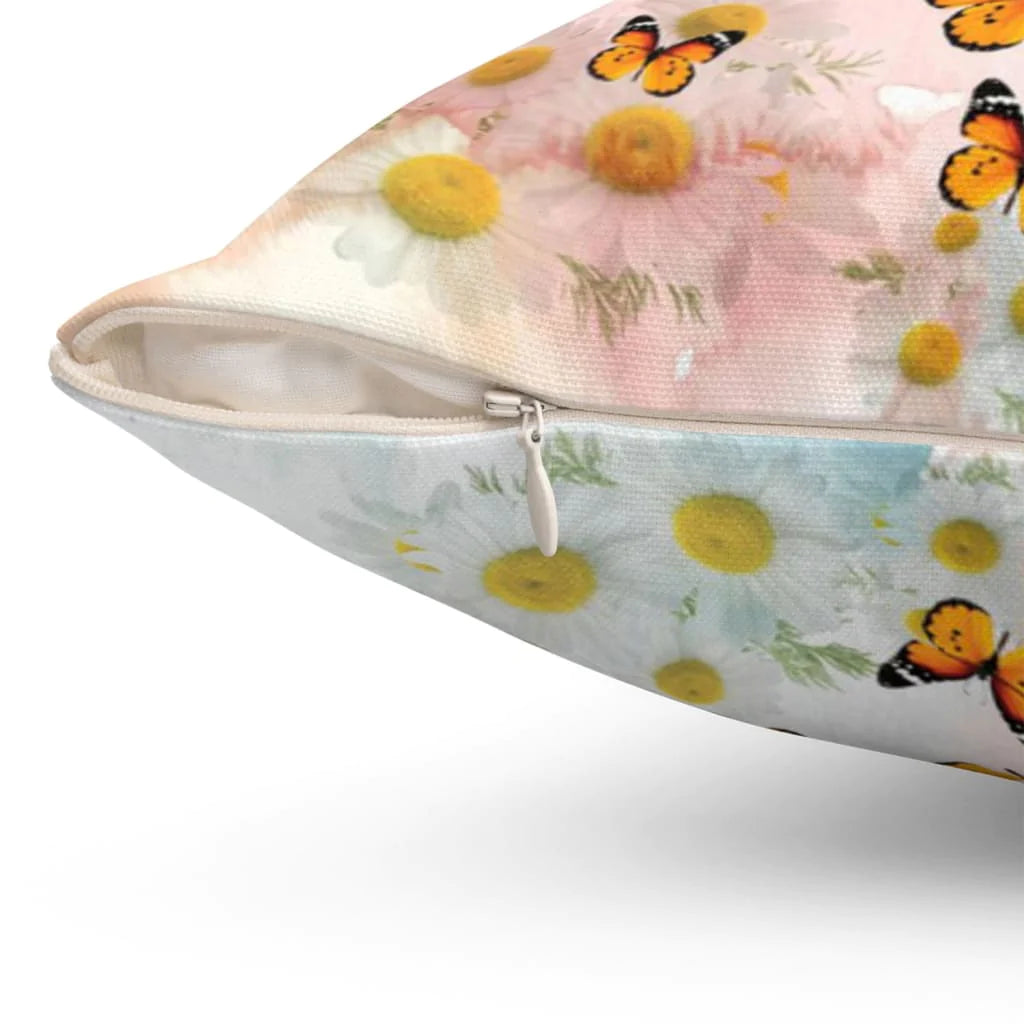 Jesus Pillow - Butterflies, Daisy Pillow - Gift For Christian - I choose faith hope love peace joy happy Pillow