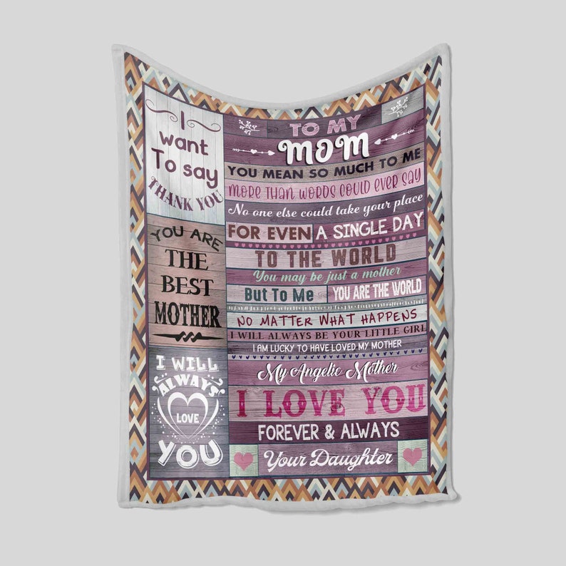Personalized Mother's Day Blanket, Blanket For Mom, Step Mom Gift, Bon -  Cerigifts