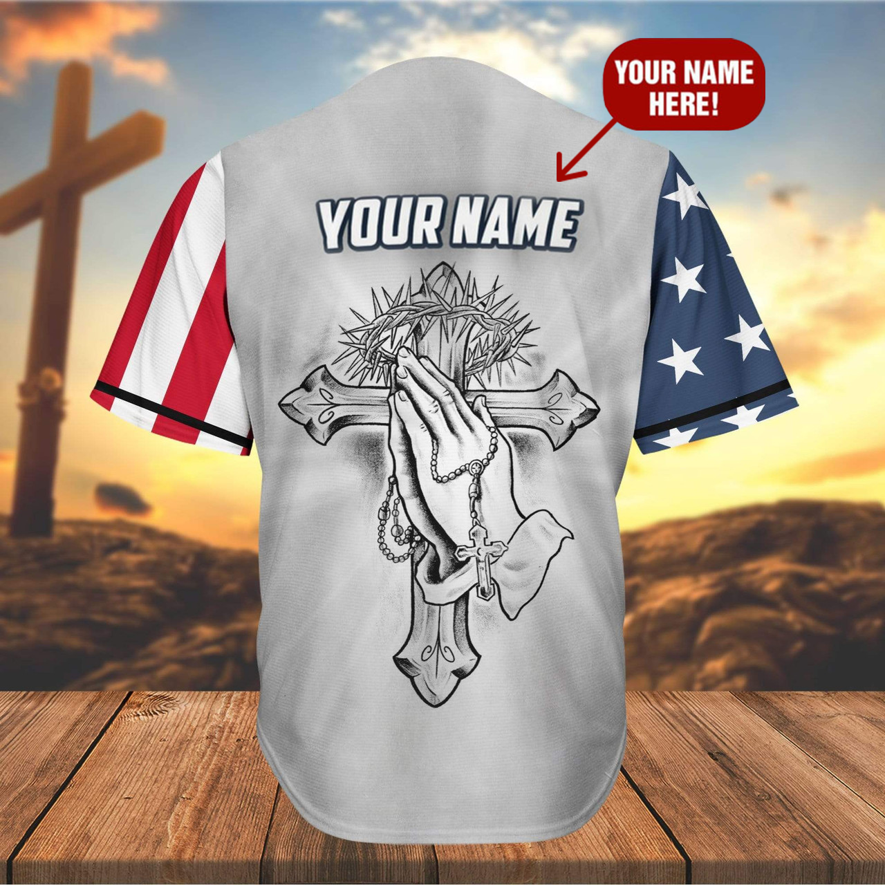 Personalized Jesus Baseball Jersey - Cross, Christ, Pray Baseball Jersey - Gift For Christians - The Savior Custom Baseball Jersey Shirt For Men Women