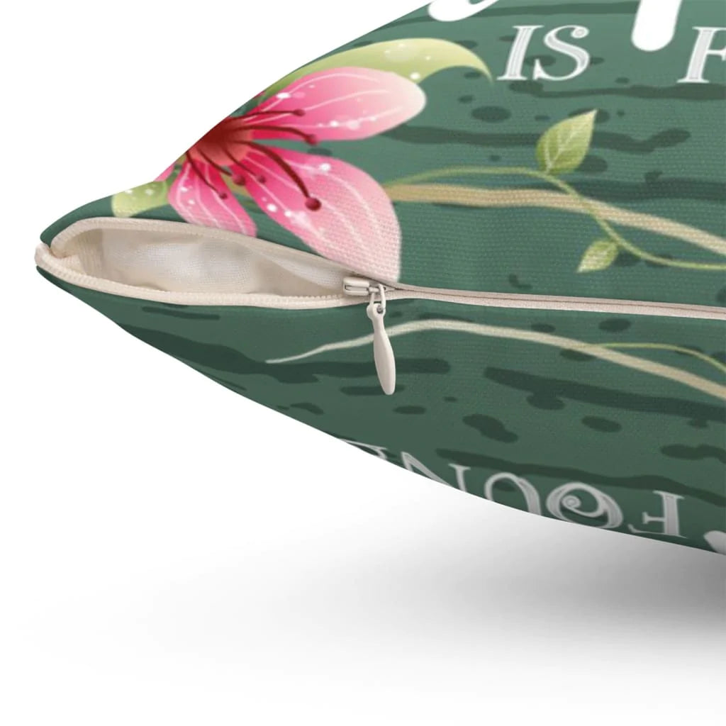 Jesus Pillow - Christian, Flowers Pillow - Gift For Christian - In Christ alone my hope is found Pillow