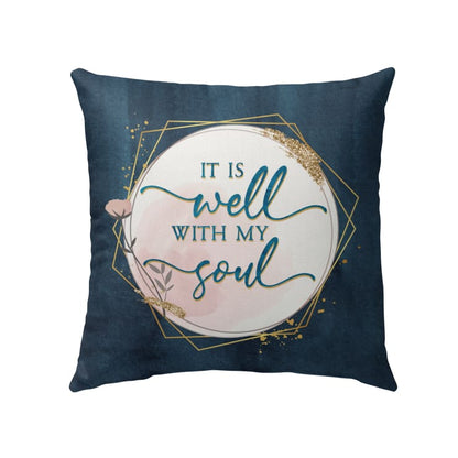 Jesus Pillow - Christian pillow - Gift For Christian - It is well with my soul Christian hymn lyrics - Pillow