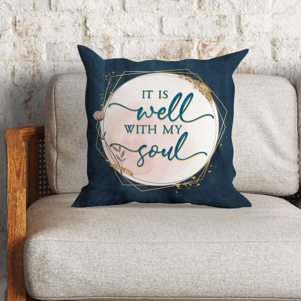 Jesus Pillow - Christian pillow - Gift For Christian - It is well with my soul Christian hymn lyrics - Pillow