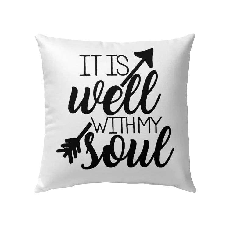 Jesus Pillow - Christian, Arrow Pillow - Gift For Christian - It is well with my soul Pillow