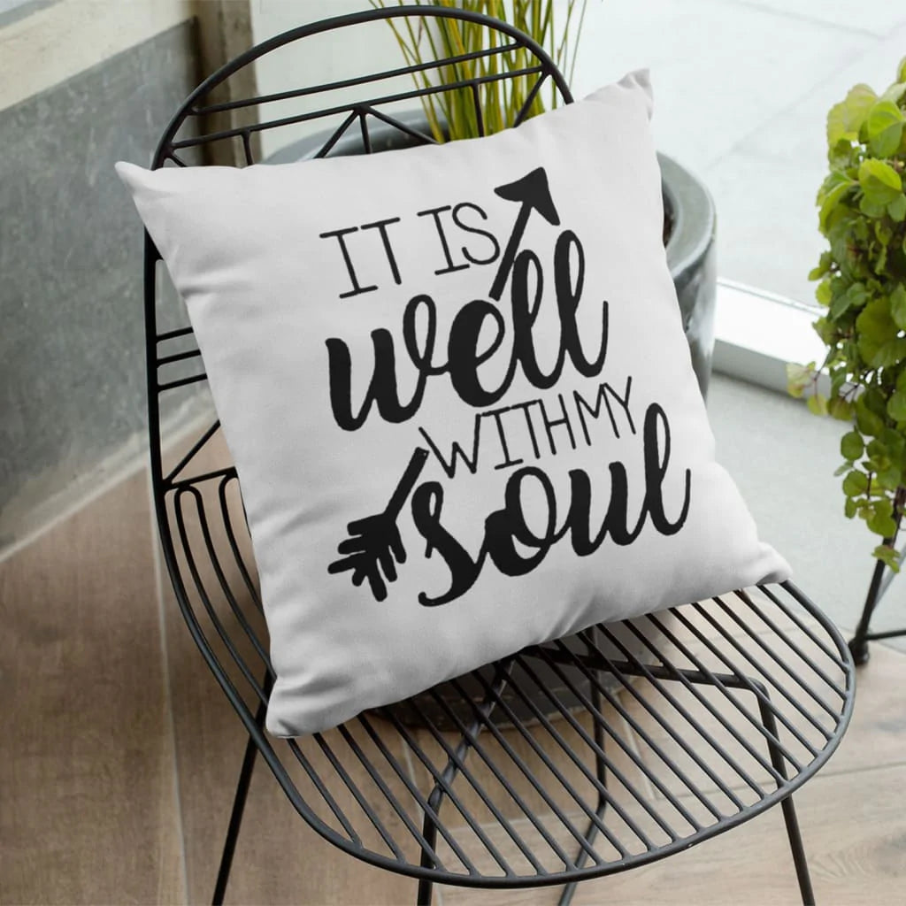 Jesus Pillow - Christian, Arrow Pillow - Gift For Christian - It is well with my soul Pillow