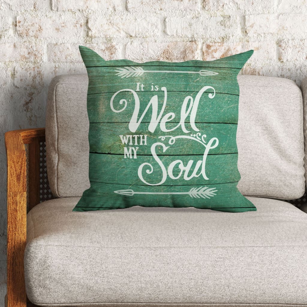 Jesus Pillow - Christian, Arrow Pillow - Gift For Christian - It is well with my soul Pillow