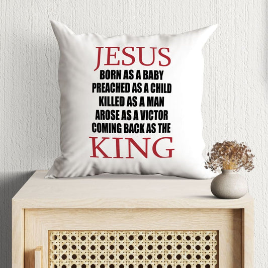 Jesus Pillow - Christian Pillow - Gift For Christian - Jesus coming back as King Pillow