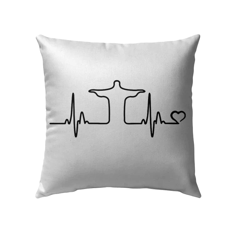 Jesus Pillow - Christian, Heartbeat Pillow - Gift For Christian