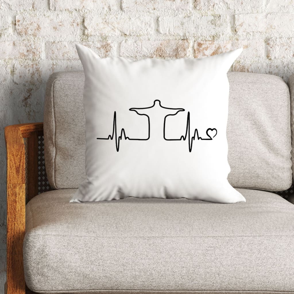 Jesus Pillow - Christian, Heartbeat Pillow - Gift For Christian