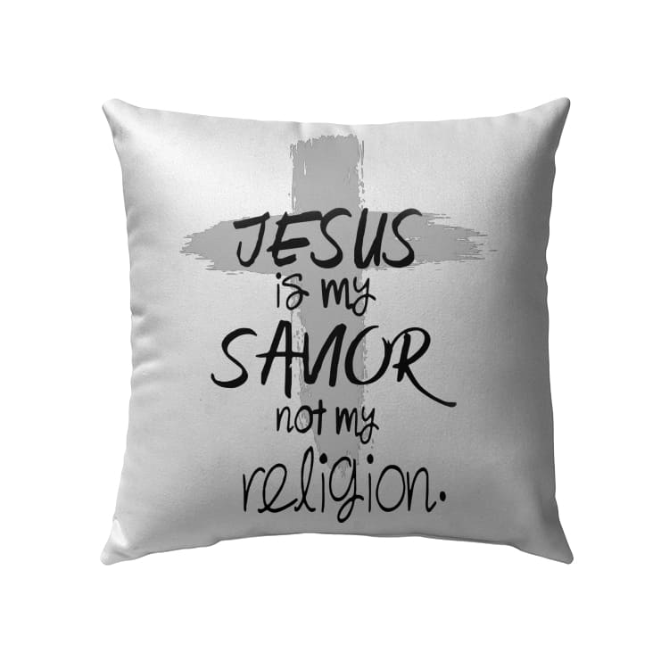 Jesus Pillow - Christian, Jesus Art Pillow - Gift For Christian - Jesus is my savior not my religion Pillow