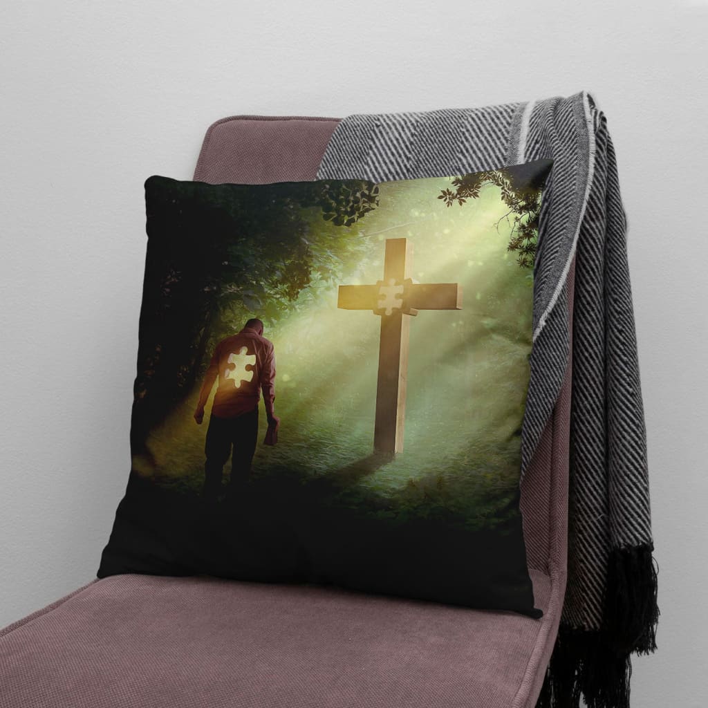 Jesus Pillow - Christian, Cross Pillow - Gift For Christian - Jesus is the anchor to my soul Pillow