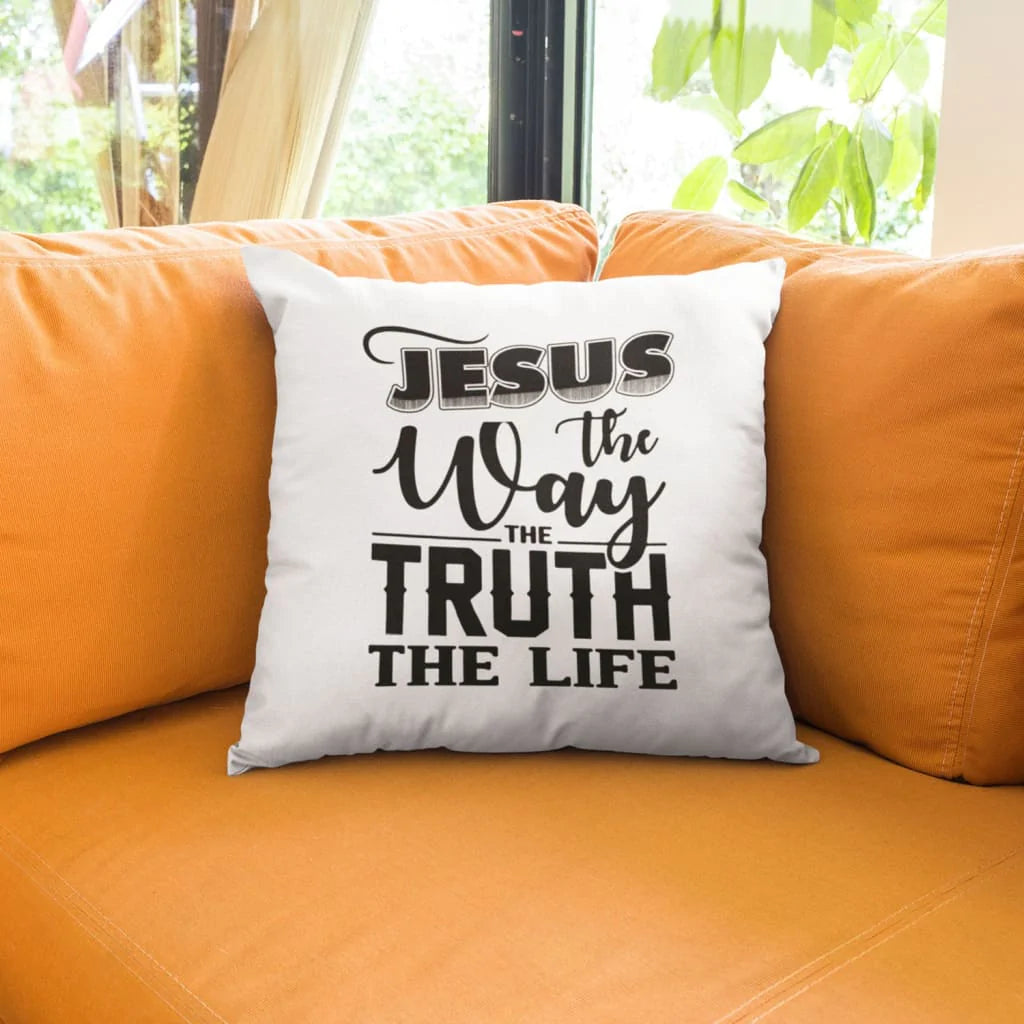 Jesus Pillow - Christian Pillow - Gift For Christian - Jesus the way the truth the life Pillow