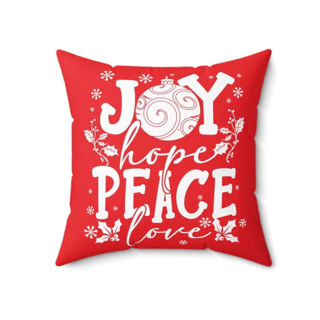 Jesus Pillow - Christian, Christmas Pillow - Gift For Christian - Joy hope peace love Pillow