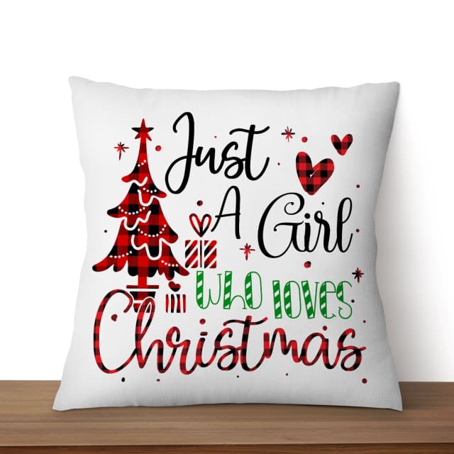 Jesus Pillow - Christian, Christmas Pillow - Gift For Christian - Just a girl who loves Christmas Pillow