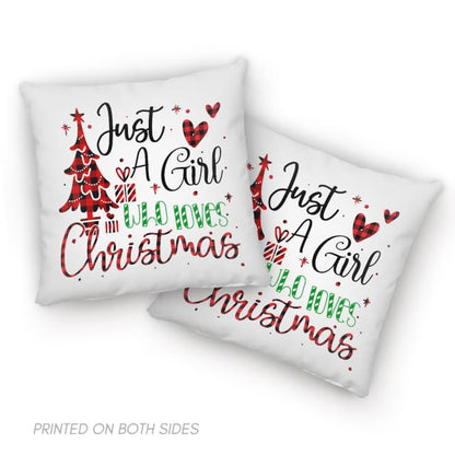 Jesus Pillow - Christian, Christmas Pillow - Gift For Christian - Just a girl who loves Christmas Pillow
