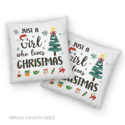 Jesus Pillow - Christian, Christmas Pillow - Gift For Christian - Just a girl who loves Christmas Pillow