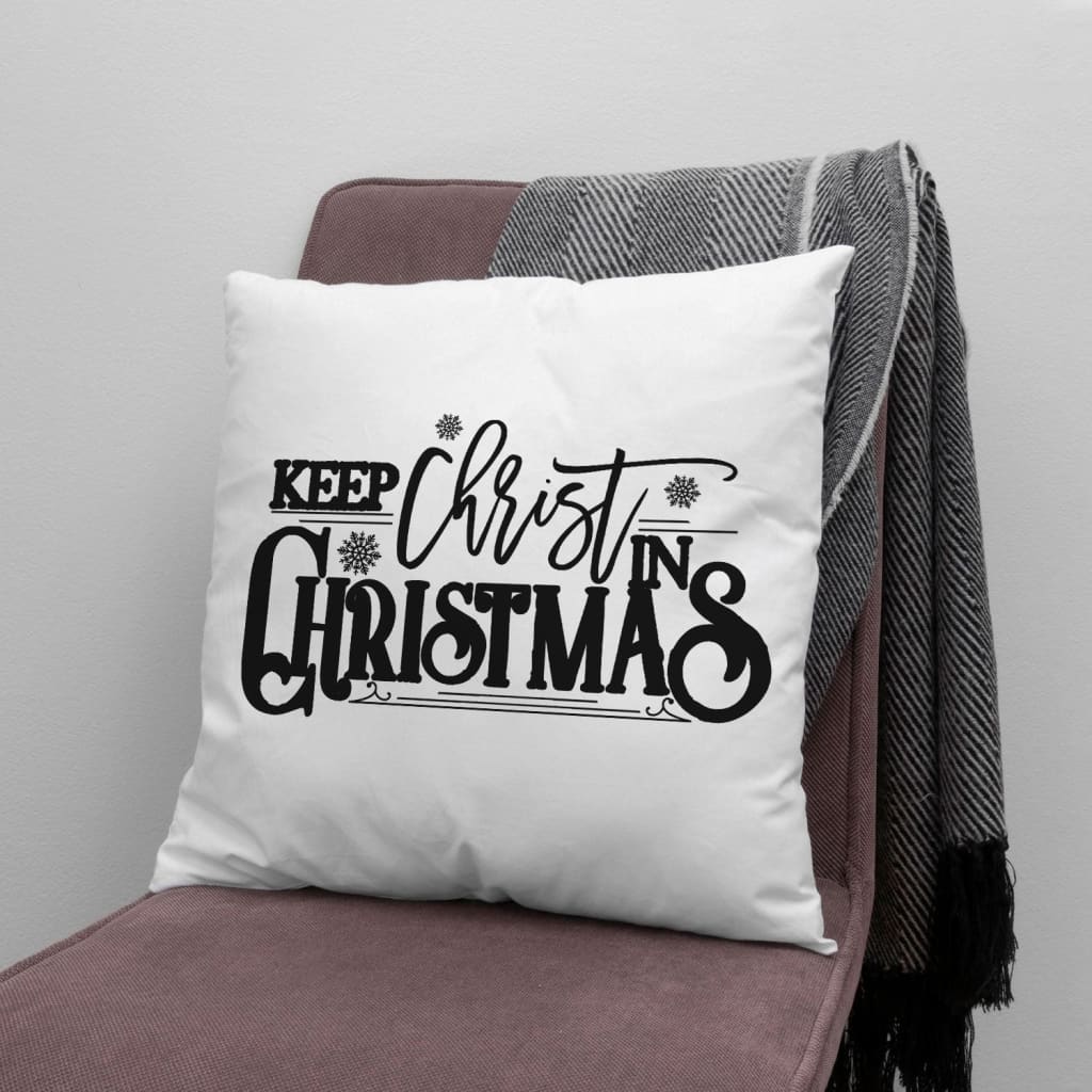 Jesus Pillow - Christian, Snowflakes Pillow - Gift For Christian - Keep Christ in Christmas Pillow