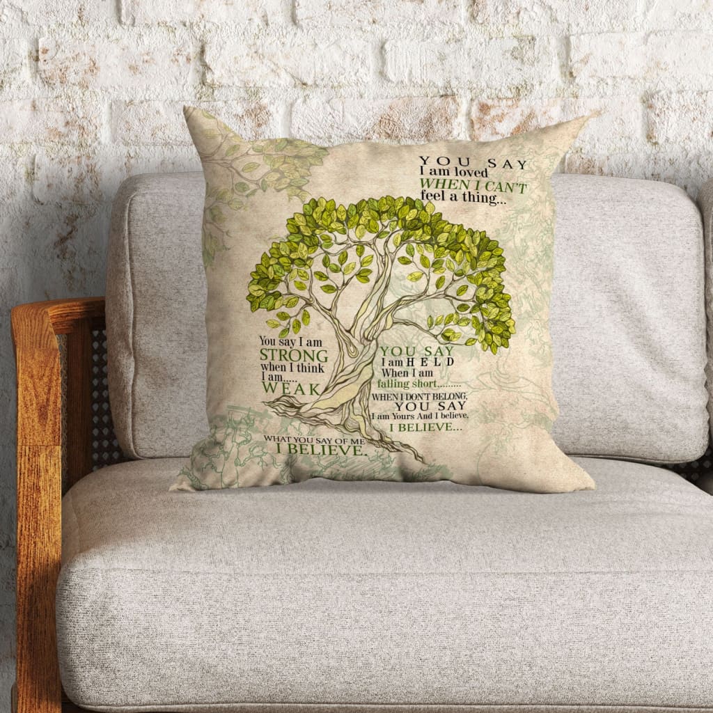 Jesus Pillow - Christian, Lyrics Pillow - Gift For Christian - Lauren Daigle You Say Pillow