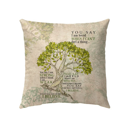 Jesus Pillow - Christian, Lyrics Pillow - Gift For Christian - Lauren Daigle You Say Pillow