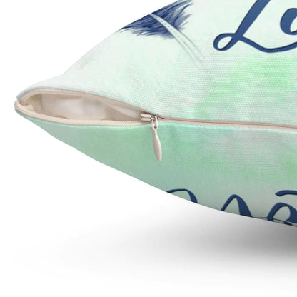 Bible Verse Pillow - Jesus Pillow - Green Feathers, Seagull Pillow - Gift For Christian- Living On Faith Hope And Love Throw Pillow
