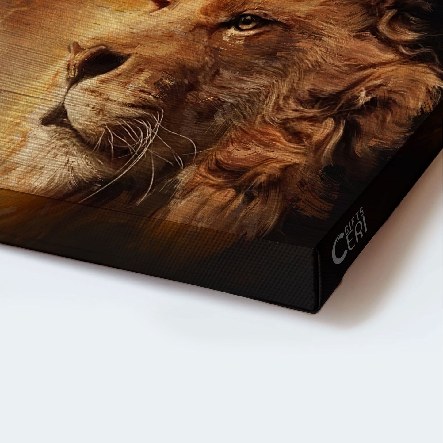 Jesus Landscape Canvas - Amazing lion, Orange sunset, King of kings Landscape Canvas - Gift For Religious Christian - Lion of Judah