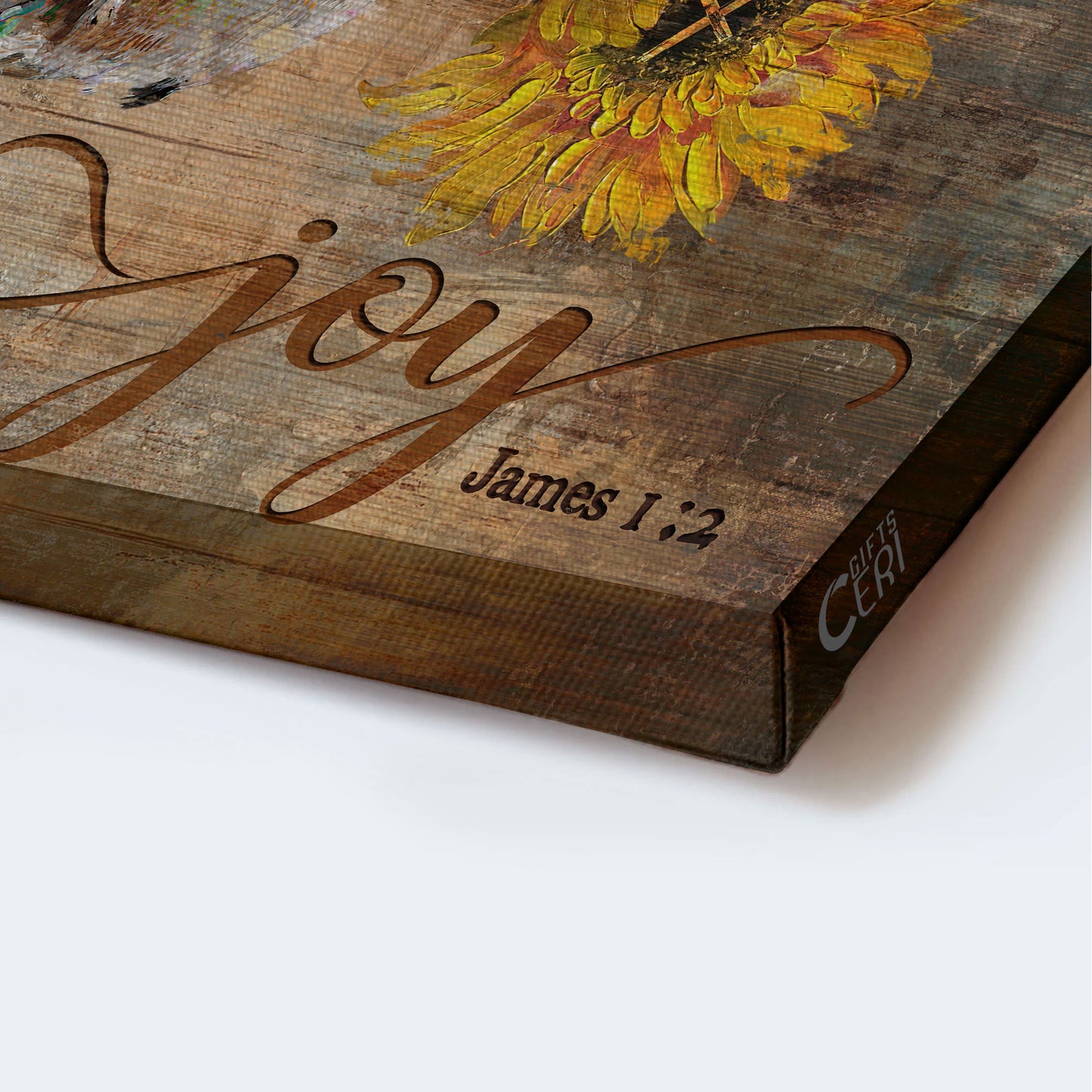 Jesus Landscape Canvas - Beautiful hummingbird painting, Amazing sunflower Landscape Canvas - Gift For Christian - Today I choose joy