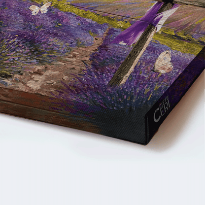 Jesus Landscape Canvas - Lavender flower field, Countryside landscape, Barn house painting Canvas - Gift For Christian - I am a child of God Landscape Canvas