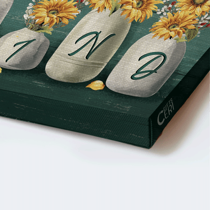 Jesus Landscape Canvas - Sunflower Vase, Butterfly Canvas - Gift For Christian - In A World Where You Can Be Anything Canvas