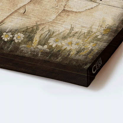 Jesus Landscape Canvas - Lambs painting, Beautiful night, On the field Canvas - Gift For Christian - Give it to God and go to sleep Landscape Canvas