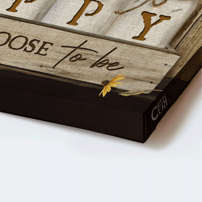 Jesus Landscape Canvas- Beautiful hummingbird, Rustic background, Color flowers canvas- Gift for Christian- Today I choose happy