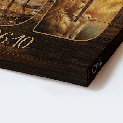 Jesus Landscape Canvas - Lion of Judah, The amazing spirit Landscape Canvas - Gift For Christian -  Be still and know that I am God Landscape Canvas