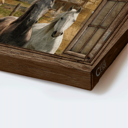 Jesus Landscape Canvas - Old Barn Painting, Horses, Countryside landscape Landscape Canvas - Gift For Christian - I still believe in amazing grace Landscape Canvas