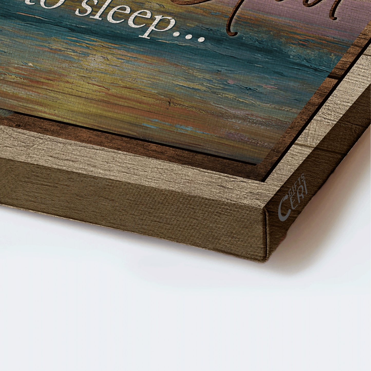 Jesus Landscape Canvas- Blue ocean, Jesus painting, Watercolor sunflower canvas - Gift for Christian- Give it to God and go to sleep - Landscape Canvas Prints, Christian Wall Art