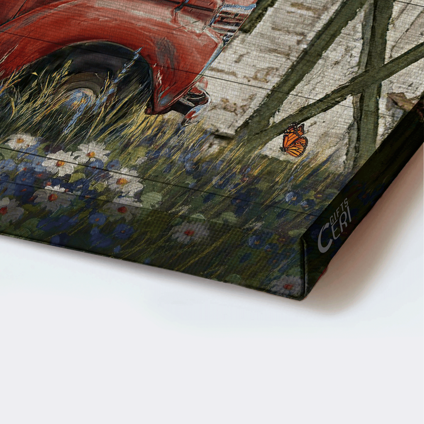 Jesus Landscape Canvas - Watercolor Ladybug Car, Lavender Garden, Butterfly Canvas - Gift For Christian - Life Is Better On The Farm Canvas