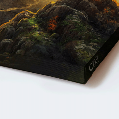 Jesus Landscape Canvas - Jesus hand, Lion painting, Halo infinite Landscape Canvas - Gift For Christian - God grant me the serenity Landscape Canvas