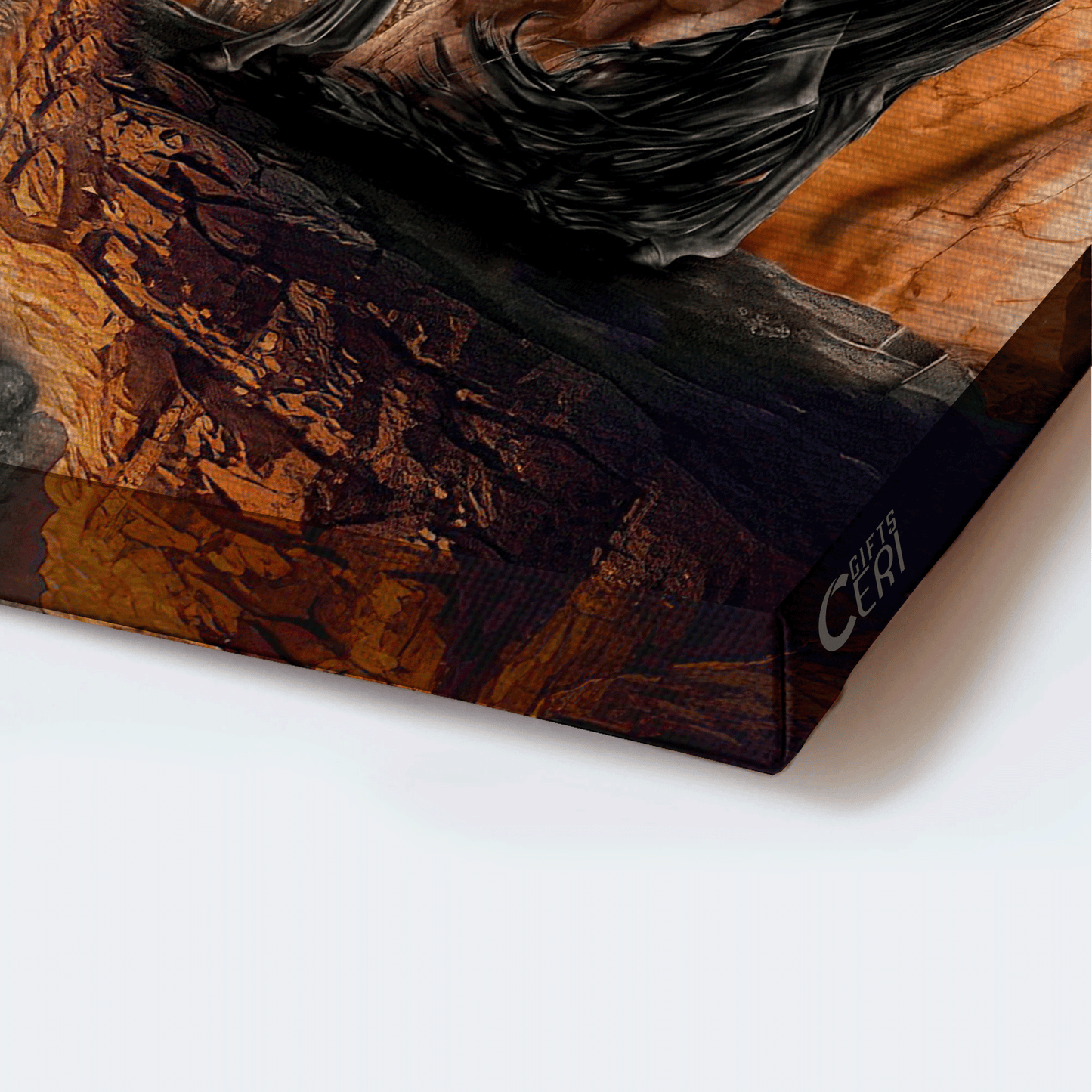 Jesus Landscape Canvas- Black horse, Amazing volcano canvas- Gift for Christian- Live by faith, Grow in grace, Walk in love - Landscape Canvas Prints, Christian Wall Art