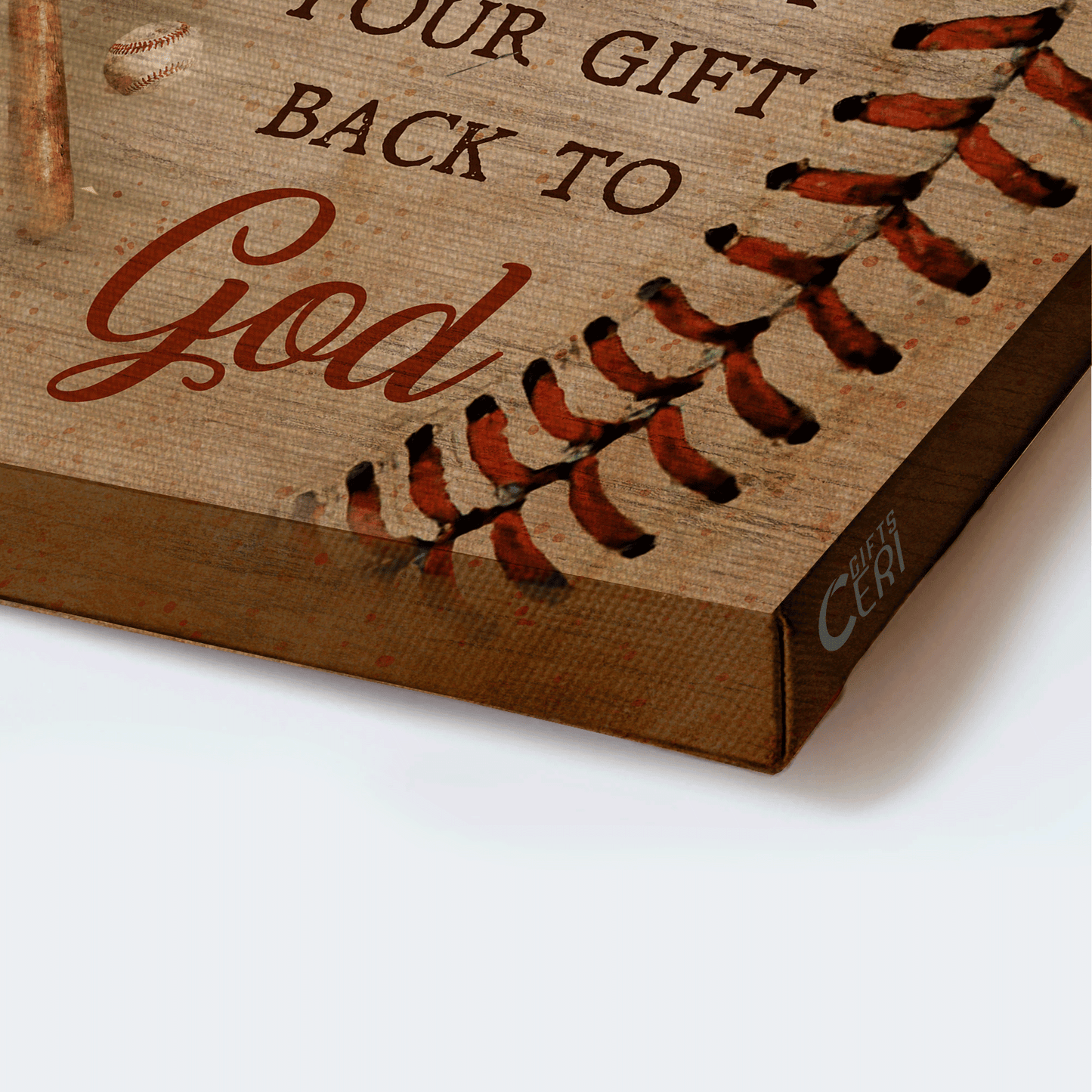 Jesus Landscape Canvas- Baseball Bat, Sport Drawing Landscape Canvas- Gift For Christian- Your Talent Is God's Gift To You