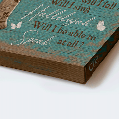 Jesus Landscape Canvas - Vintage Cross, Blue Background, Butterfly Canvas - Gift For Christian - I Can Only Imagine Canvas